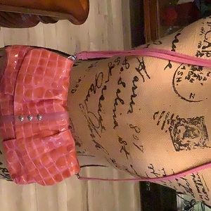 Brighton small crossbody, w/ wristlet strap. In excellent condition unique color